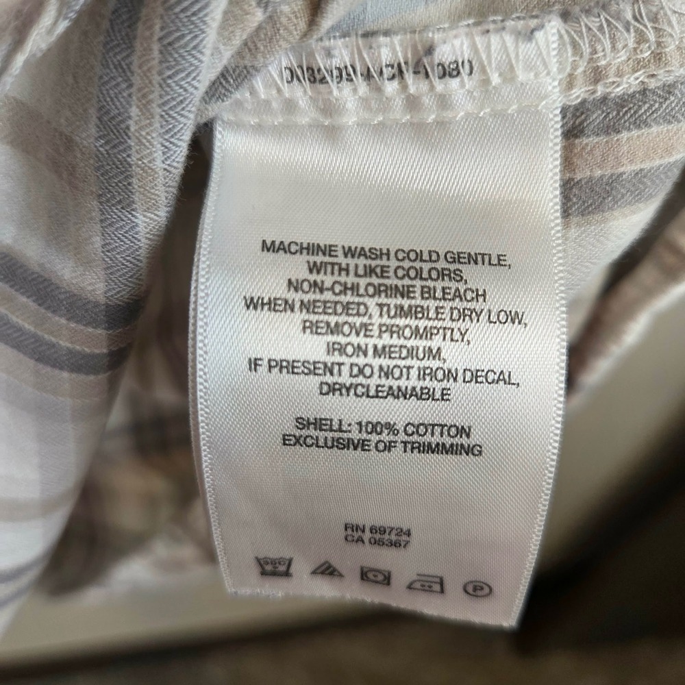 Columbia Mens Plaid Button Down Shirt Long Sleeve Neutral Medium 100% Cotton - Picture 9 of 11